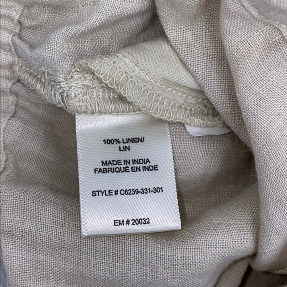Anthropologie Cloth & Stone 100% Linen jumpsuit L - Picture 7 of 8